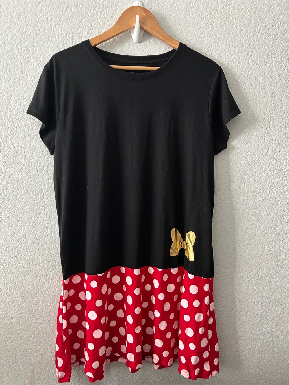 Disney Minnie Shirt Knee Length Shirt Dress XL